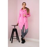 Kesi Tunic with a clutch on the front Oversize light pink | ePonuda.com