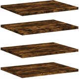  Zidne police 4 kom boja hrasta 40x30x1,5 cm konstruirano drvo | Shoptok.si