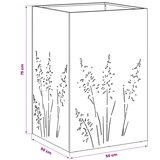 Vrtna saksija Maslinastozelena 50 x 50 x 75 cm Čelična vrata | shoptok.hr