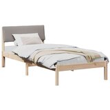 vidaXL Kovinska posteljna konstrukcija Rjava in taupe 90 x 190 cm | Shoptok.si