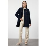 Trendyol Navy Blue Button Detailed Regular Midi Coat | Shoptok.si
