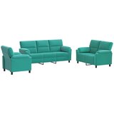  Set sofe 3 pcs Tirkizna Baršun | shoptok.hr