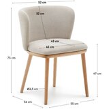 Kave Home Bež blagovaonska stolica Ciselia – | shoptok.hr
