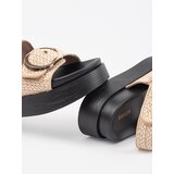 GOODIN Platform sandals in beige and white check | Shoptok.si