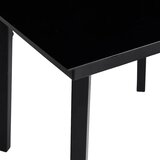  Vrtni blagovaonski stol crni 200 x 100 x 74 cm čelik i staklo | shoptok.hr