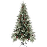 vidaXL božićno drvce sa šiškama zeleno-bijelo 225 cm pvc i pe | shoptok.hr