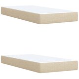  Krevet s oprugama i madracem krem 200 x 200 cm od tkanine | shoptok.hr