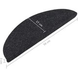  Samoljepljivi otirači za stepenice 15 kom 56x17x3 cm antracit | shoptok.hr
