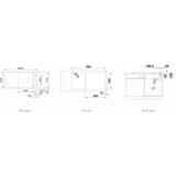 Blanco sudoper AXIA III XL 6 S InFino SILGRANIT ANTRACIT, daska staklo, s dalj. upr. | shoptok.hr