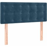 Box spring krevet s madracem tamnoplavi 90x190 cm baršunasti | shoptok.hr