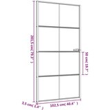 vidaXL Sobna vrata tanka crna 102 5x201 5 cm kaljeno staklo i aluminij | shoptok.hr