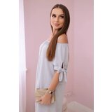 Kesi Włoski Dress with ties on the sleeves - grey | Eponuda.ba