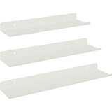  Ležeča polica 3 pcs Bela 40 x 9 x 2,5 cm Jeklo, (5000201433) | Shoptok.si