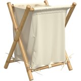 vidaXL Košara za rublje krem bijela 45 x 55 x 63 5 cm od bambusa | shoptok.hr