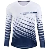 Dres FORCE MTB ANGLE dugi rukav, bela-plava M