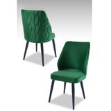 Hanah home set puf fotelja, 48x90x43 cm, 4 dijela, zeleno-crna | Eponuda.ba