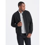 Ombre Men's unbuttoned bomber jacket - black Cijene