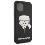 Karl Lagerfeld Originalen ovitek KLHCN58GLBK za iPhone 11 Pro črna silikonska zaščita - Karl s Head Glitter Glasses Cene
