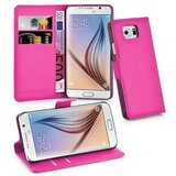 Cadorabo Ohišje, združljivo z Samsung Galaxy S6 v vroča rožnata - Zaščitni ovitek z magnetnim zapiranjem, stoječo funkcijo in režo za kartice, (20550880) | Shoptok.si