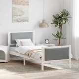 vidaXL Konstrukcija postelje z vzglavjem Svetlo siva 80 x 200 cm blago | Shoptok.si