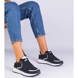 Gemre Black women's sneakers with a gold insert Ezela | Shoptok.si