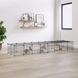 vidaXL Kavez za ljubimce s 36 panela i vratima crni 35 x 35 cm čelični Cijene