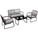 Gardenson Lounge Garnitura Paxos, 4-Delni Set, Antracit | Shoptok.si