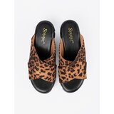 SEASTAR Women's suede slippers on leopard print wedges | shoptok.hr