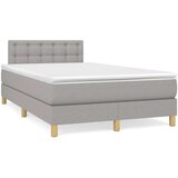  Box spring postelja z vzmetnico svetlo siva 120x200 cm blago, (20724175) | Shoptok.si