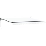 vidaXL Avtomatska Retratibilna tenda Bela 400x350 cm, Tenda za zamenjavo iz delov 4x3.5 m Bela | Shoptok.si