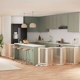 vidaXL Ograda za pse z vrati zložljiva 9 panelov 450 cm topolovina | Shoptok.si