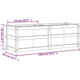 vidaXL Vrtna sadilica bijela 150 x 50 x 50 cm od masivne borovine | shoptok.hr