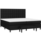  Krevet s oprugama i madracem crni 200x200 cm od tkanine | shoptok.hr