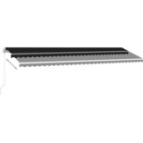 Tenda na ručno uvlačenje s LED svjetlima 600 x 300 cm antracit | shoptok.hr