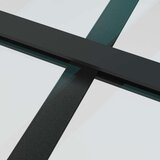  Notranja vrata 76x201,5 cm črno mat steklo in aluminij, (20766458) | Shoptok.si
