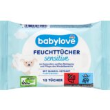 babylove sensitive vlažne maramice za bebe - putna ambalaža 15 kom