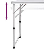  Sklopivi stol za kampiranje podesivi aluminijski 120 x 60 cm | shoptok.hr