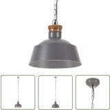  The Living Store Industrijska viseča svetilka 32 cm siva E27 - Viseča Svetilka, (21745099) Cene
