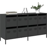  Komoda crna 135x39x73,5 cm hladno valjani čelik | shoptok.hr