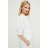 Barbour Bombažna majica Modern Heritage ženska, bela barva, LSH1592