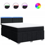 Maison Chic Box spring posteljni - Vzmetna postelja z vzmetnico črn 140x190 cm blago SL24664, (21879964) | Shoptok.si