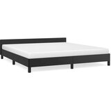 vidaXL Posteljni okvir z vzglavjem črn 180x200 cm umetno usnje | Shoptok.si