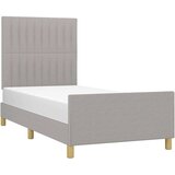  Posteljni okvir z vzglavjem svetlo siv 80x200 cm blago, (20907136) | Shoptok.si