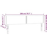  LED uzglavlje tamnozeleno 200x5x78/88 cm baršunasto | Eponuda.ba