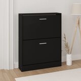 vidaXL Omarica za čevlje črna 59x17x81 cm inženirski les Cene