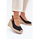 Boto Wedge Sandals For Women With Braiding Black Tulliata | shoptok.hr