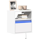 Maison Chic Stenska TV omarica - TV stojalo - Televizijska omarica z LED lučkami bela 41x31x45 cm, (21702233) | Shoptok.si