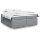  Krevet s oprugama i madracem svjetlosivi 200 x 200cm od tkanine | shoptok.hr