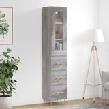 vidaXL Visoka omara siva sonoma 34,5x34x180 cm inženirski les Cene