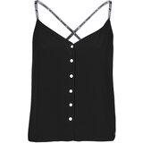 Tommy Jeans Topi & Bluze TJW CAMI TOP BUTTON THRU Črna | Shoptok.si